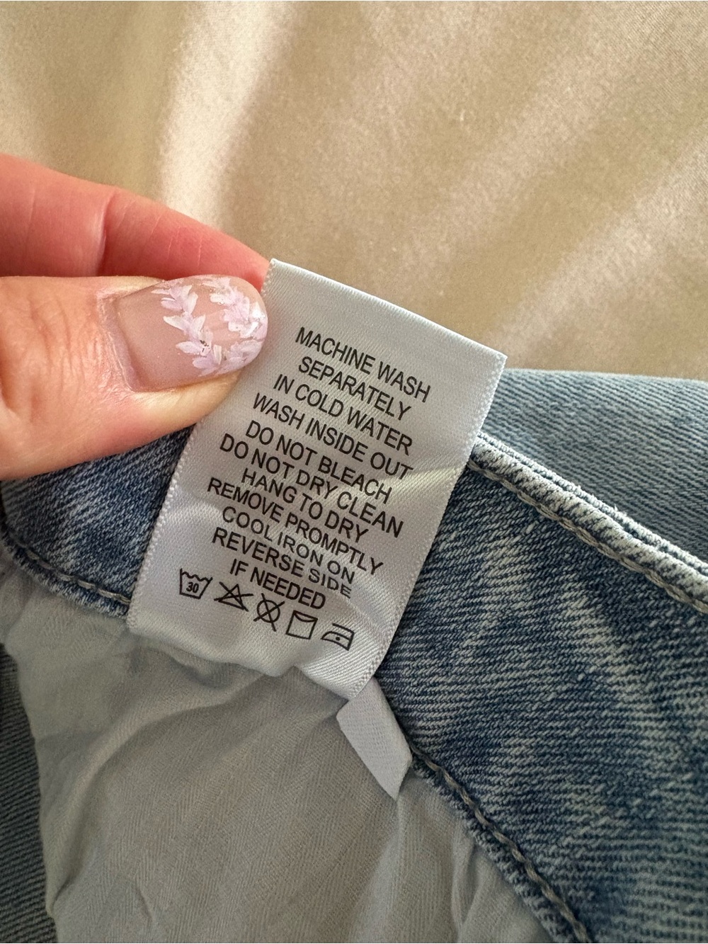Bayeas Light Blue Denim Wide-Leg Jeans with Lace Overlay, Sz 28 - Picture 5 of 6